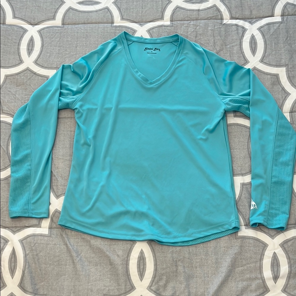 Bimini Bay Aqua Long Sleeve Shirt